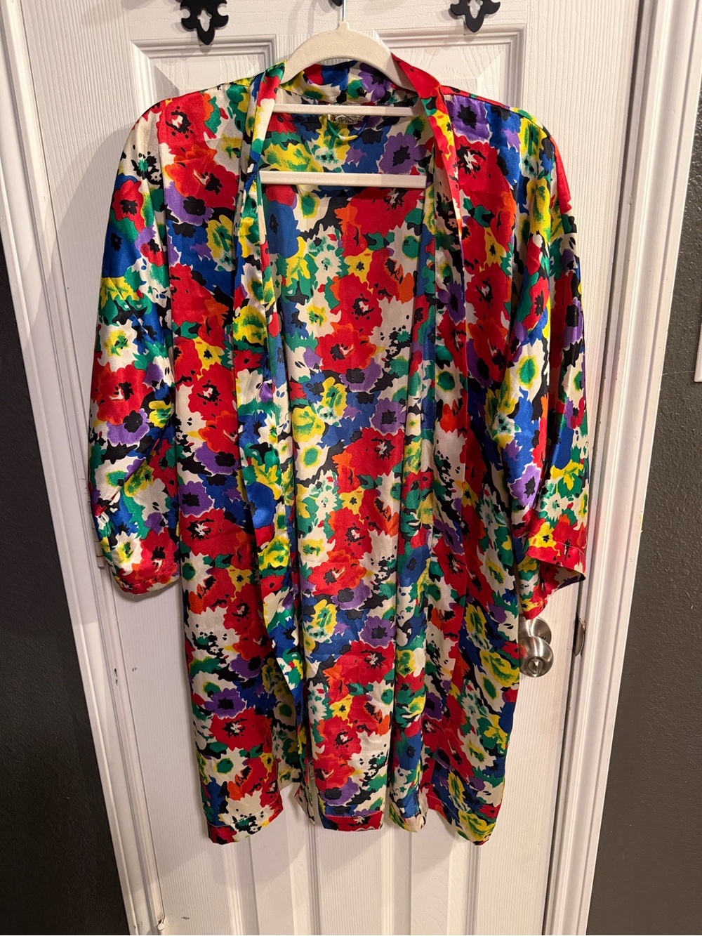 Saks Fifth Avenue Multicolor Floral Satin Blouse